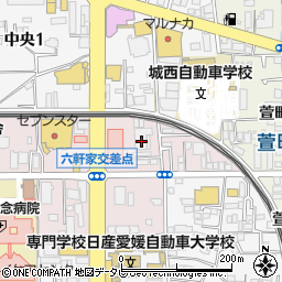 愛媛県松山市六軒家町4-3周辺の地図