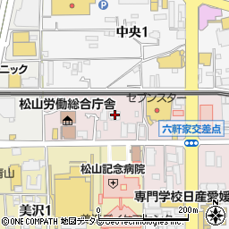 愛媛県松山市六軒家町3-19周辺の地図