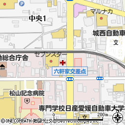 愛媛県松山市六軒家町4-21周辺の地図