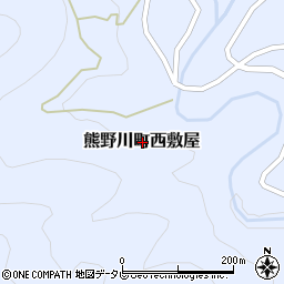 和歌山県新宮市熊野川町西敷屋周辺の地図