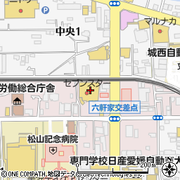 愛媛県松山市六軒家町4-27周辺の地図