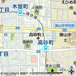 愛媛県松山市高砂町周辺の地図