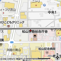 愛媛県松山市六軒家町3-42周辺の地図