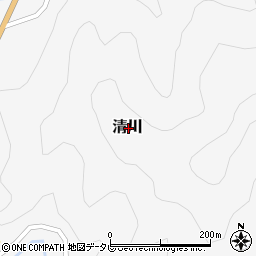 和歌山県日高郡みなべ町清川周辺の地図