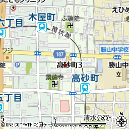 松山市教育用品有限会社周辺の地図