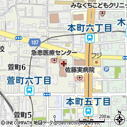 松山市役所保健福祉部　松山市保健所・健康づくり推進課・小児慢性特定疾病担当周辺の地図