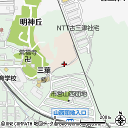 愛媛県松山市古三津町周辺の地図