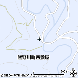 和歌山県新宮市熊野川町西敷屋269周辺の地図