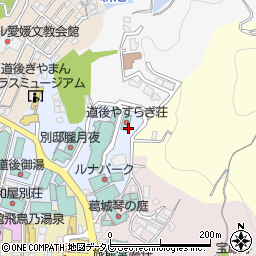 愛媛県松山市道後鷺谷町周辺の地図