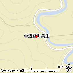 和歌山県田辺市中辺路町兵生周辺の地図