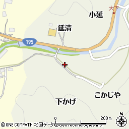 徳島県那賀郡那賀町中山下かげ周辺の地図