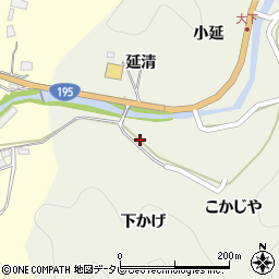徳島県那賀町（那賀郡）中山（下かげ）周辺の地図