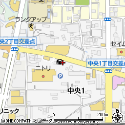 愛媛県松山市中央周辺の地図