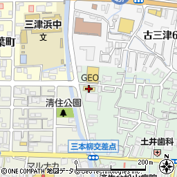 ゲオ松山山西店周辺の地図