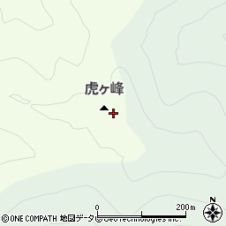 虎ケ峰周辺の地図
