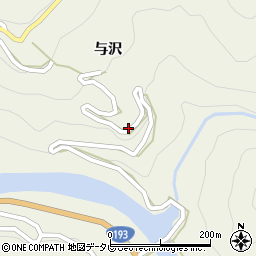 徳島県那賀町（那賀郡）掛盤（与沢回り）周辺の地図