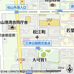 愛媛県松山市松江町周辺の地図