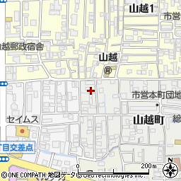 愛媛県松山市山越町周辺の地図