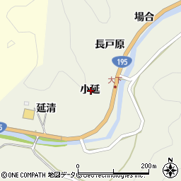 徳島県那賀郡那賀町中山小延周辺の地図