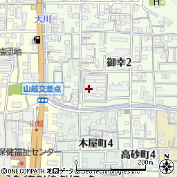 愛媛大学御幸寮周辺の地図