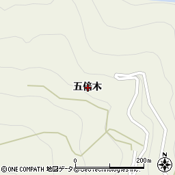 徳島県那賀郡那賀町掛盤五倍木周辺の地図