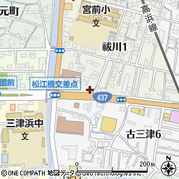 吉野家 ４３７号線三津浜店周辺の地図