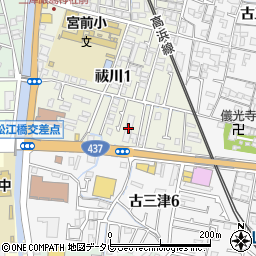 モバイルコム松山西総合店舗周辺の地図