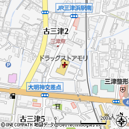 愛媛県松山市古三津周辺の地図