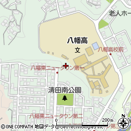 福岡県北九州市八幡東区清田周辺の地図