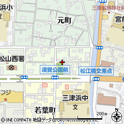 愛媛県松山市須賀町周辺の地図