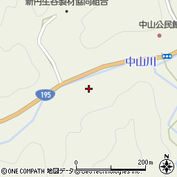 徳島県那賀町（那賀郡）中山（かげ）周辺の地図