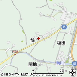 徳島県阿南市橘町（鵠）周辺の地図