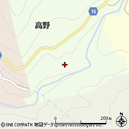 徳島県那賀郡那賀町高野かじざこ周辺の地図