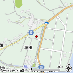 徳島県阿南市橘町塩田周辺の地図