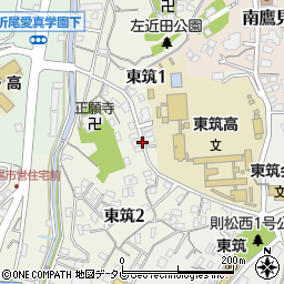福岡県北九州市八幡西区東筑周辺の地図