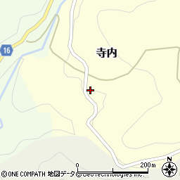 徳島県那賀郡那賀町寺内井地岡周辺の地図