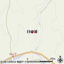 徳島県那賀郡那賀町中山日の浦周辺の地図