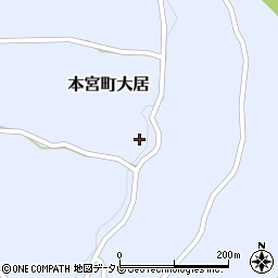 和歌山県田辺市本宮町大居825周辺の地図