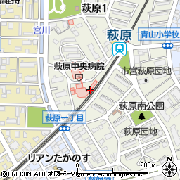 萩原中央病院（誠心会）周辺の地図