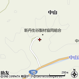 徳島県那賀郡那賀町中山黒沢東谷周辺の地図