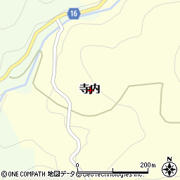 徳島県那賀郡那賀町寺内周辺の地図