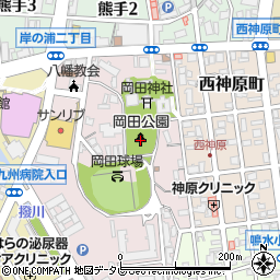岡田公園周辺の地図