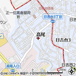 福岡県遠賀郡水巻町高尾周辺の地図