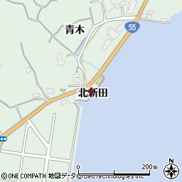 徳島県阿南市橘町北新田周辺の地図
