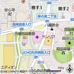 黒崎ひびしんホール　大ホール周辺の地図