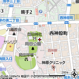 岡田神社周辺の地図
