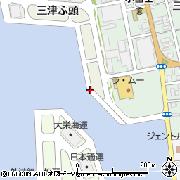 愛媛県松山市三津ふ頭周辺の地図
