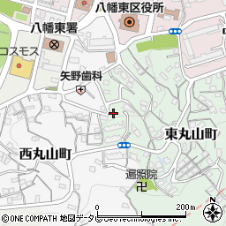 八幡まるやま団地集会所周辺の地図