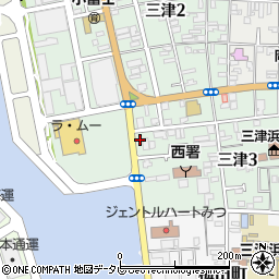 セブンイレブン松山三津浜港前店周辺の地図