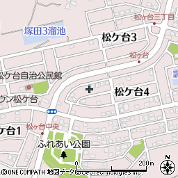 福岡県遠賀郡岡垣町松ケ台周辺の地図